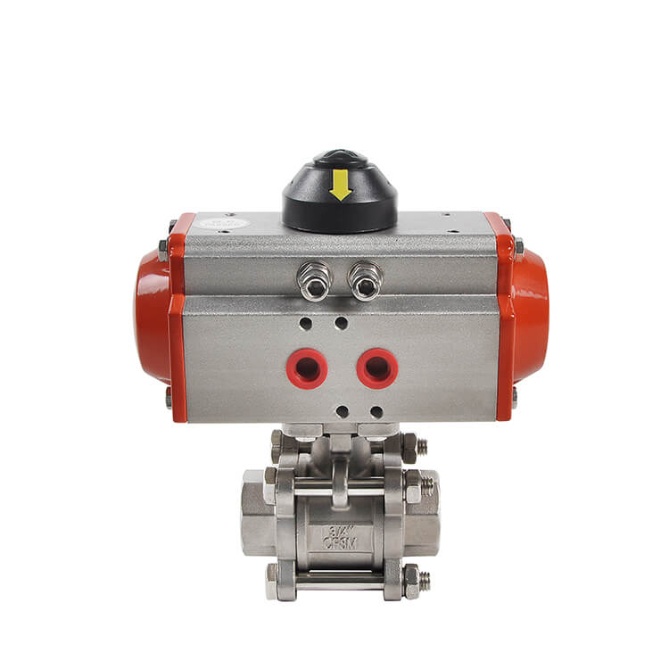 HK56-3PS Stainless Steel Pneumatic Actuator Ball Valve